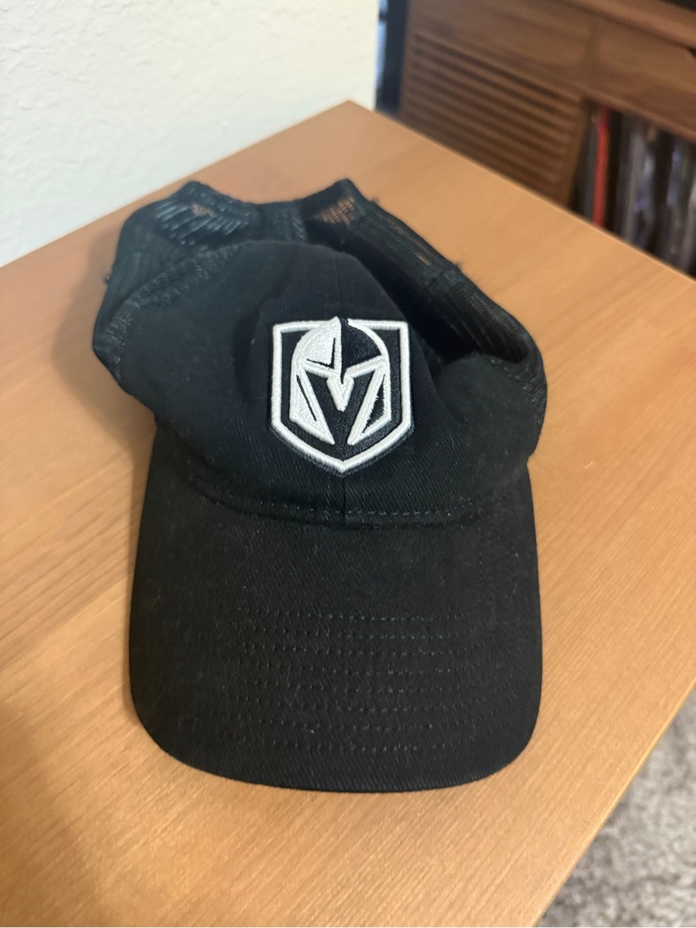 Fanatics Vegas Knights Black Mesh Trucker Hat with White Shield Logo